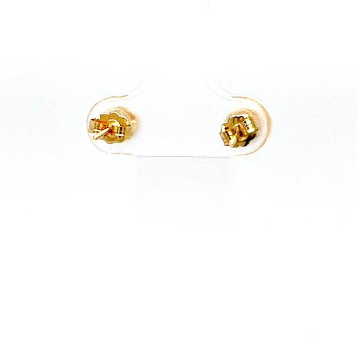 Bezel Set Diamond Stud Earrings