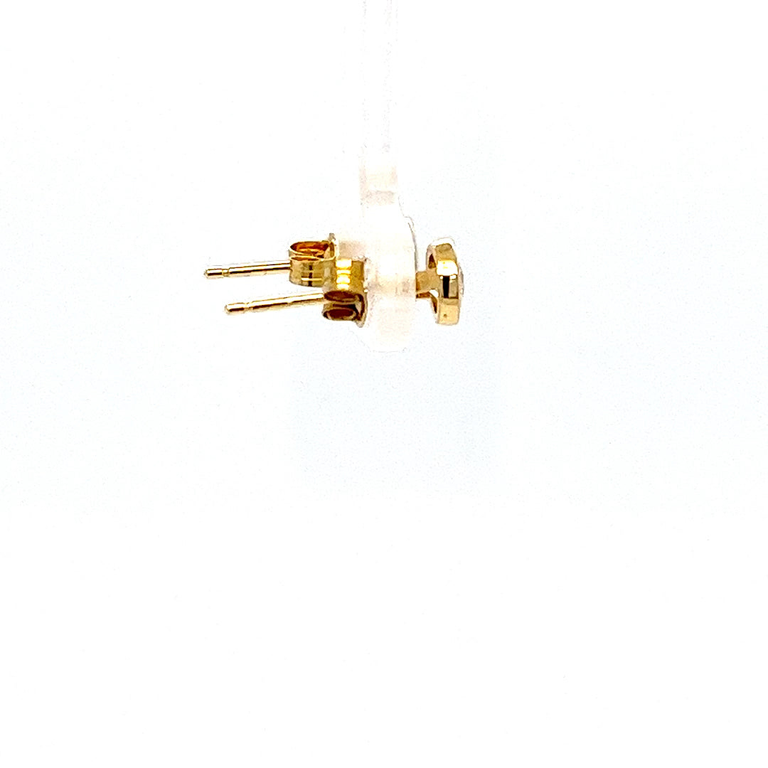 Bezel Set Diamond Stud Earrings