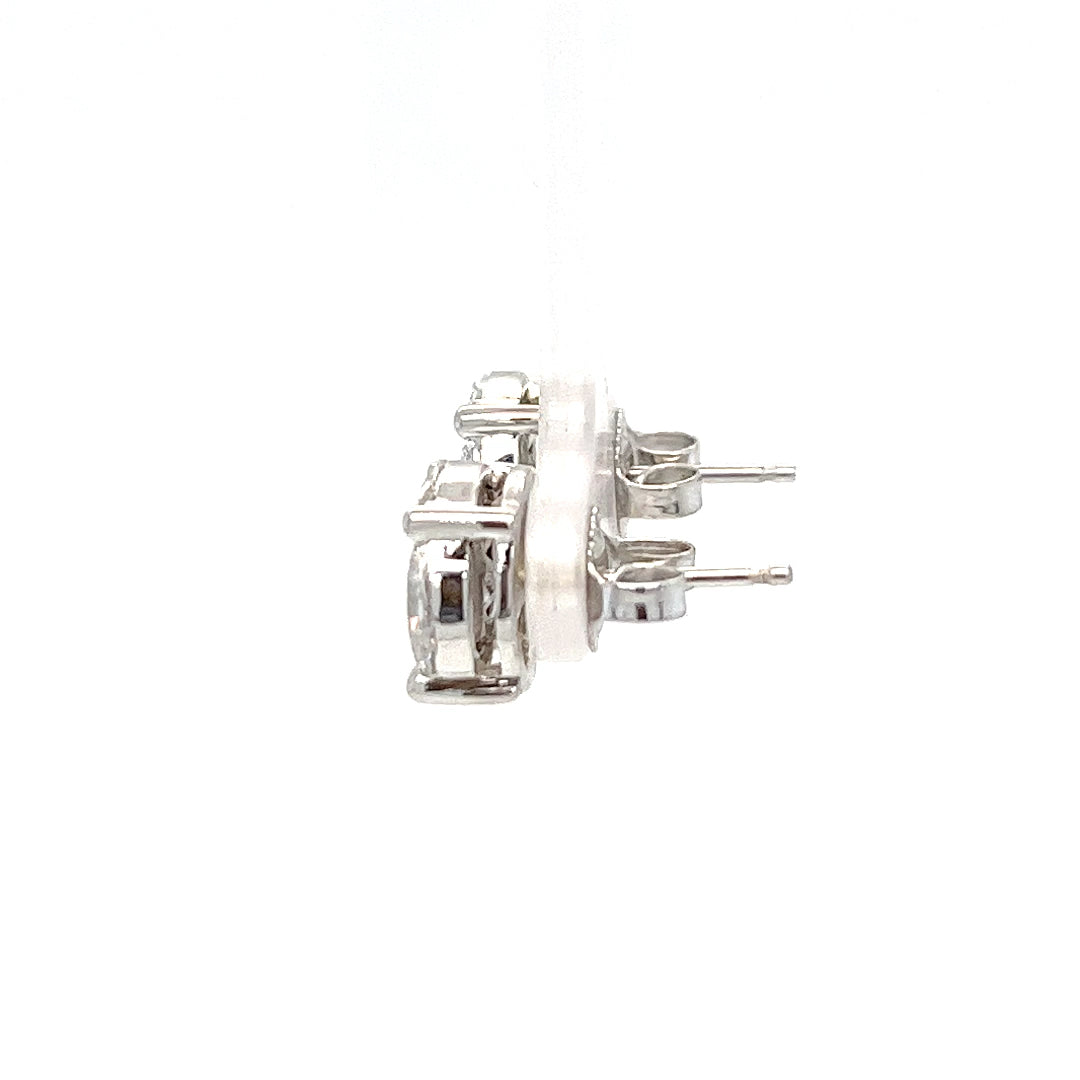 Diamond Cluster Stud Earrings