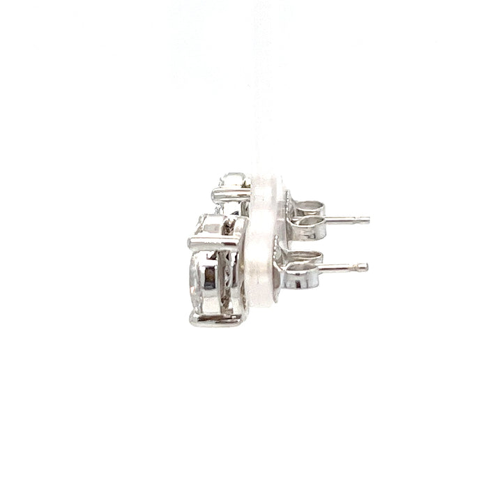 Diamond Cluster Stud Earrings