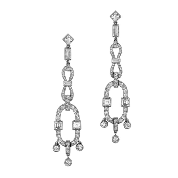 Art Deco Diamond Drop Earrings