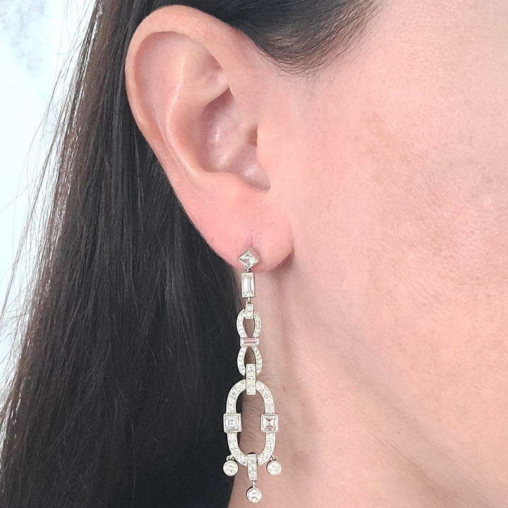 Art Deco Diamond Drop Earrings