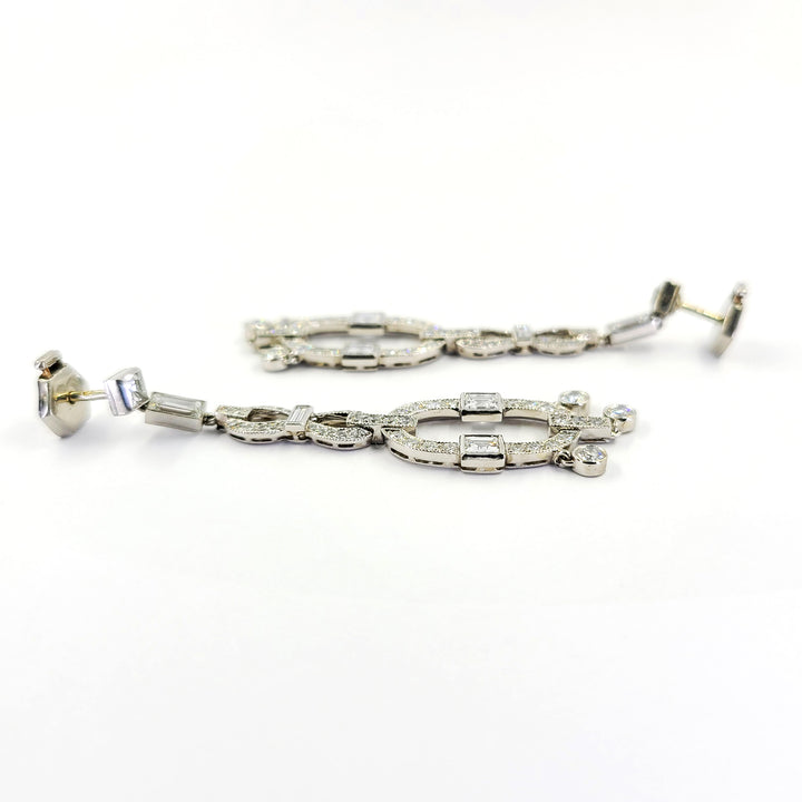 Art Deco Diamond Drop Earrings