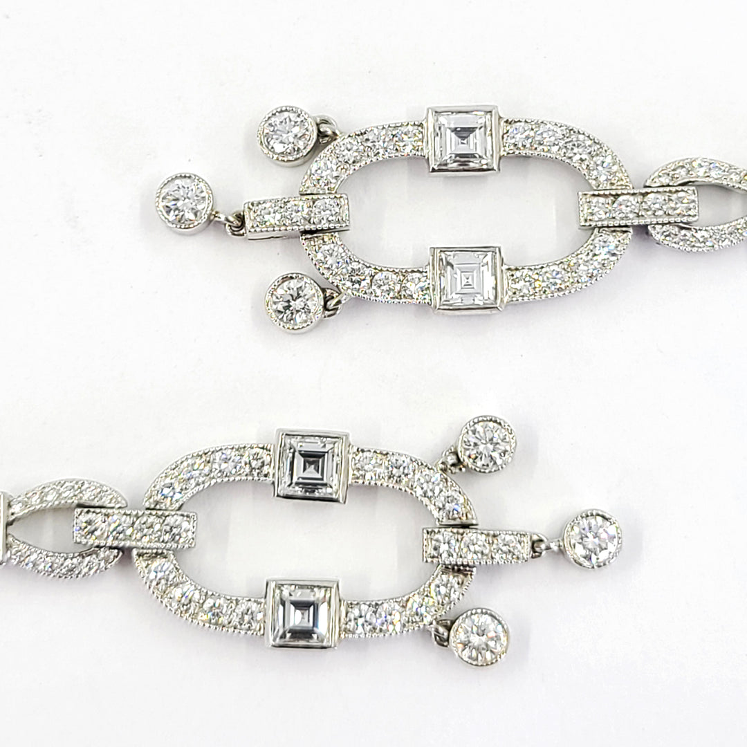 Art Deco Diamond Drop Earrings