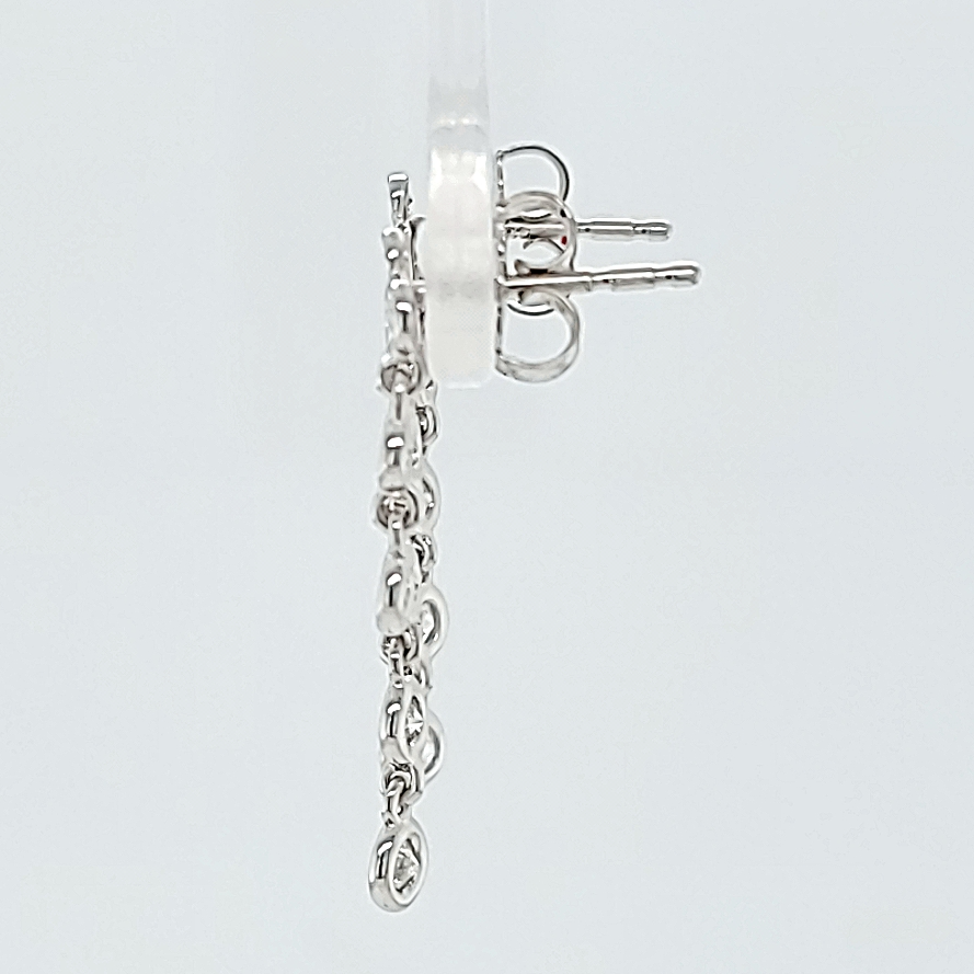 Bezel Set Diamond Drop Earrings