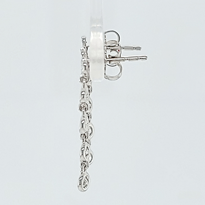 Bezel Set Diamond Drop Earrings