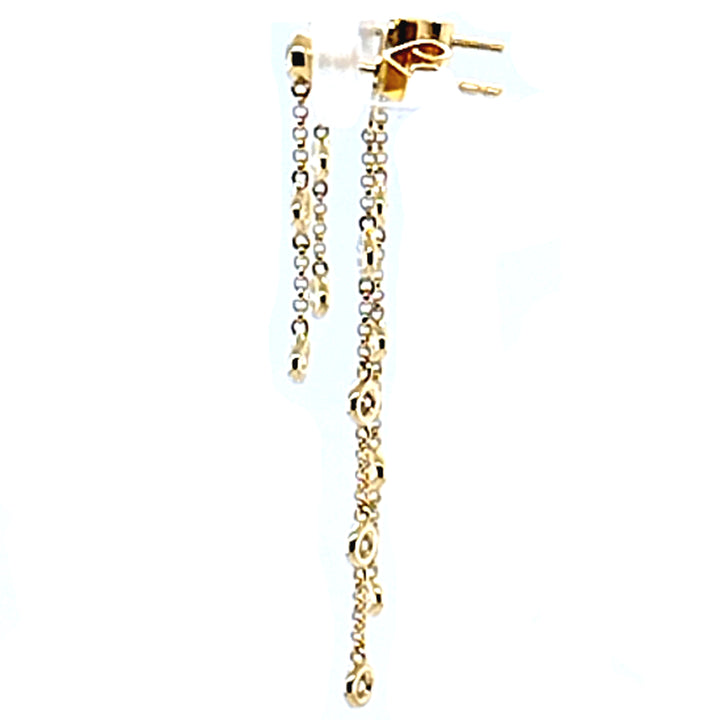 Diamond Station Drop Earrings