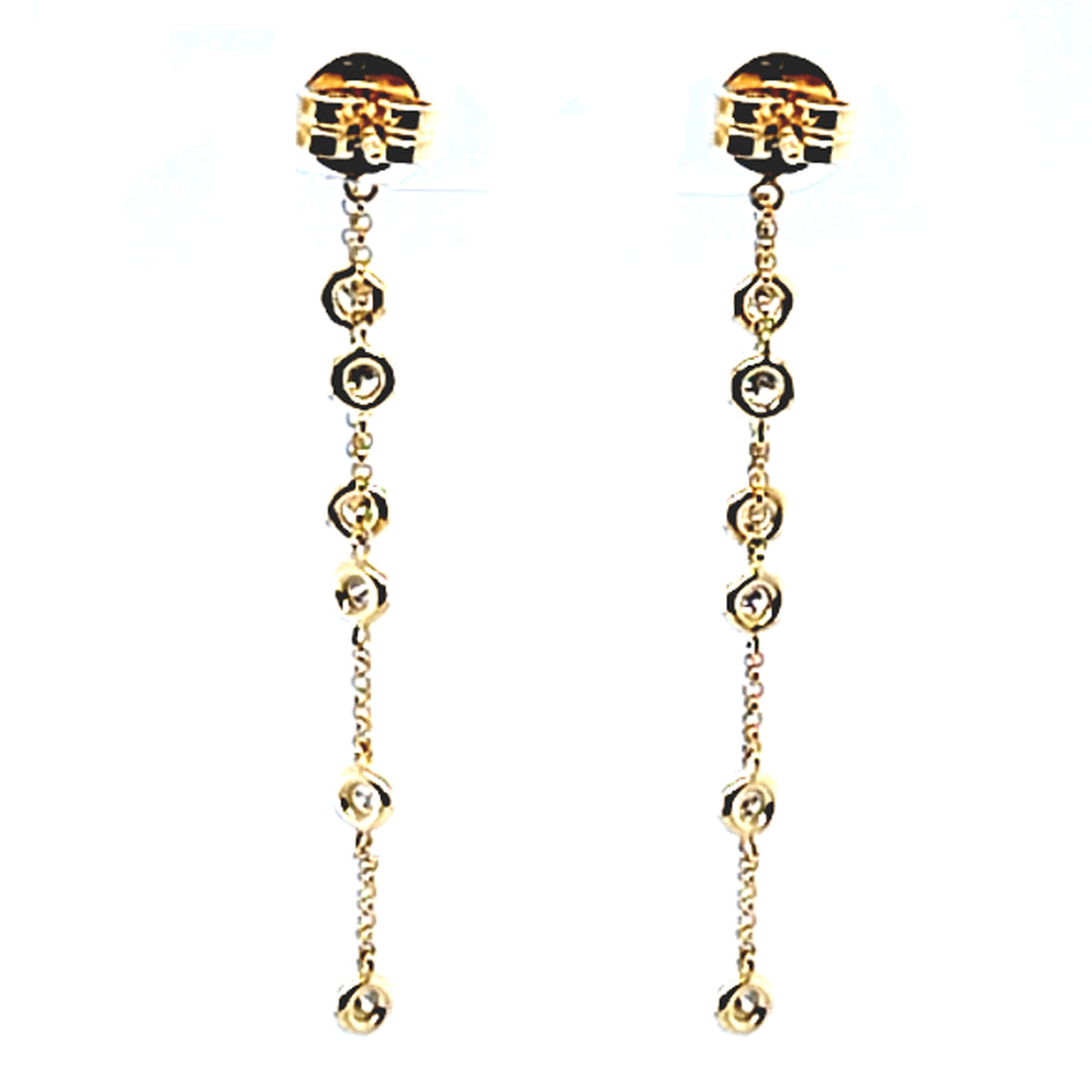 Diamond Station Drop Earrings