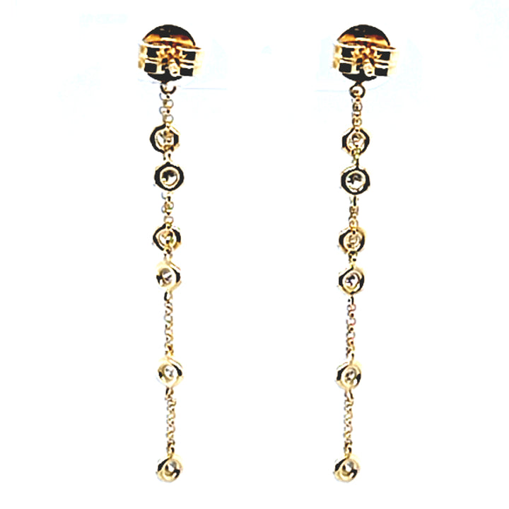 Diamond Station Drop Earrings