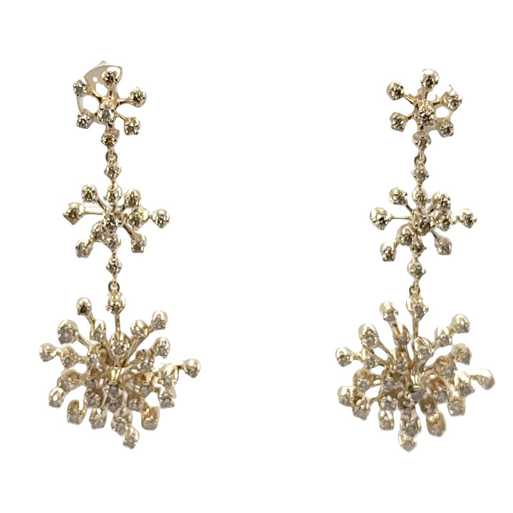 H. Stern 18K Noble Gold Snowflake Drop Earrings