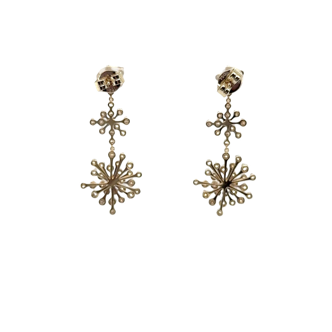 H. Stern 18K Noble Gold Snowflake Drop Earrings