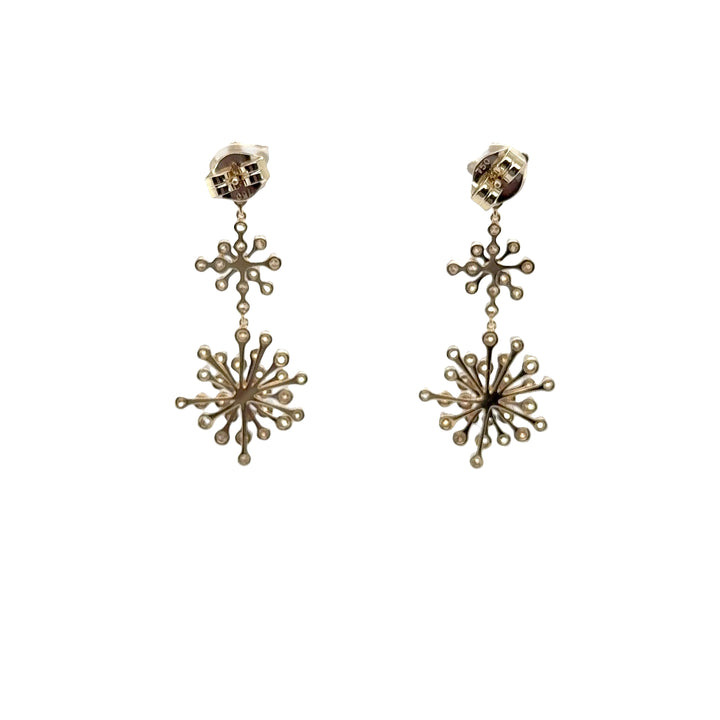 H. Stern 18K Noble Gold Snowflake Drop Earrings