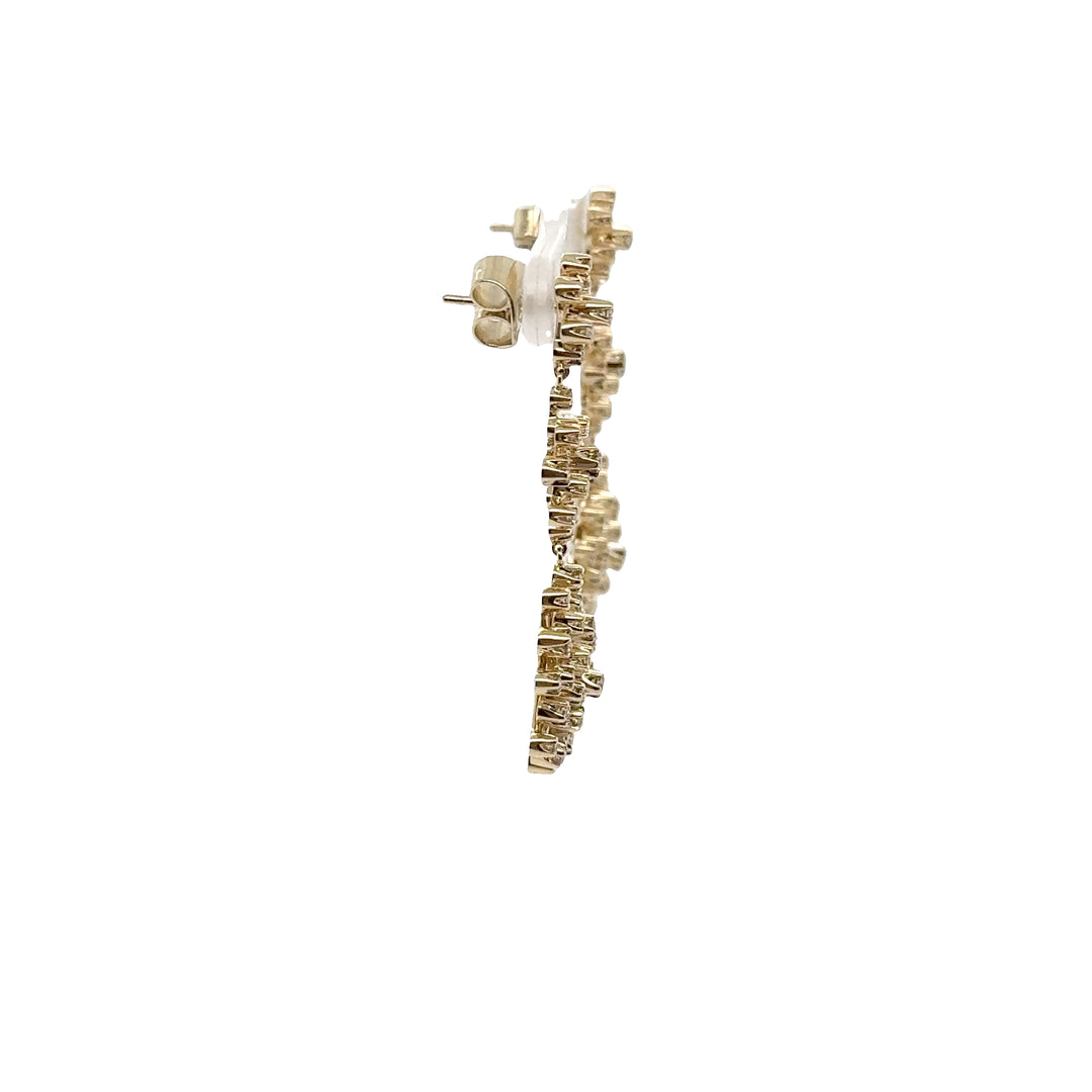 H. Stern 18K Noble Gold Snowflake Drop Earrings
