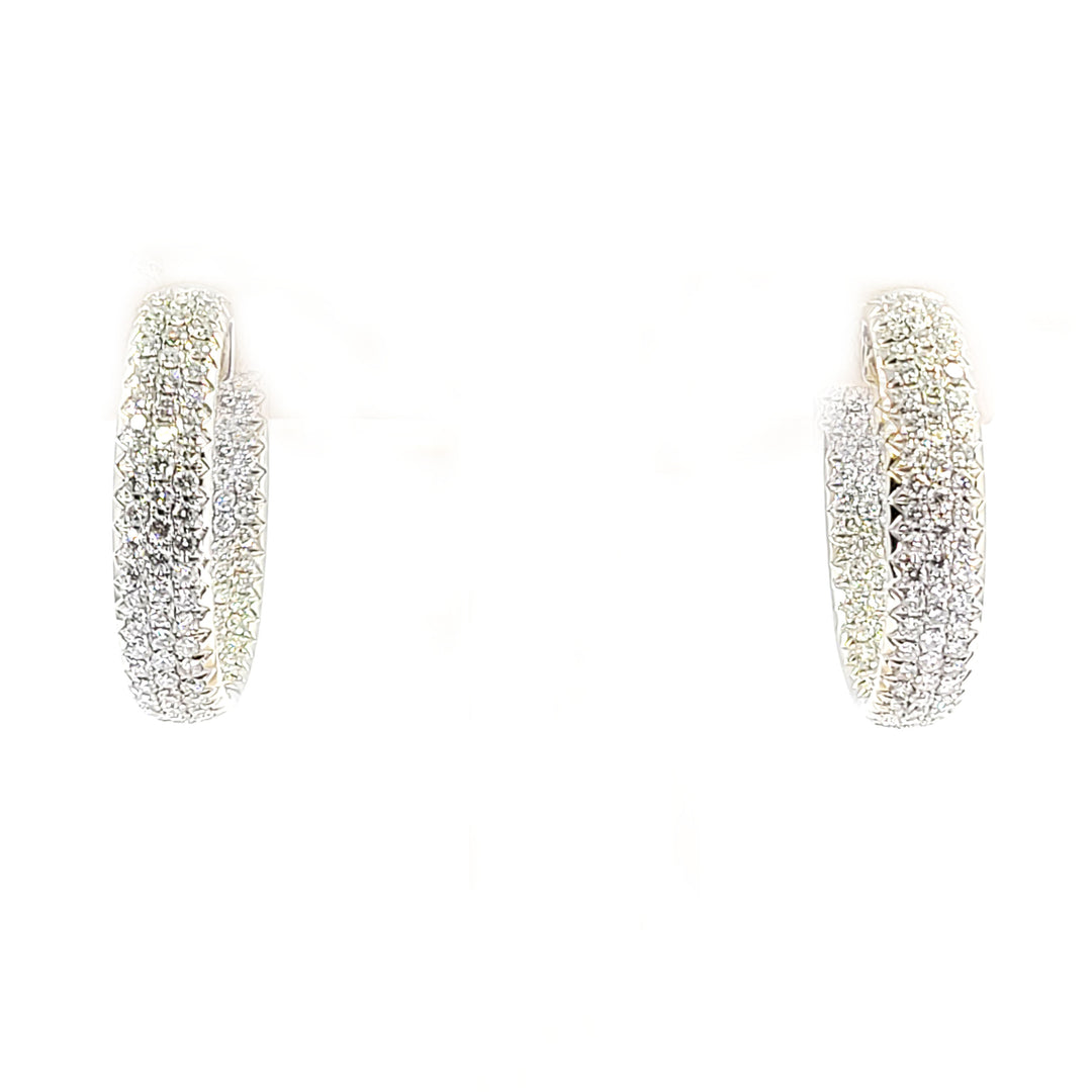 In and Out Diamond Hoop Earrings