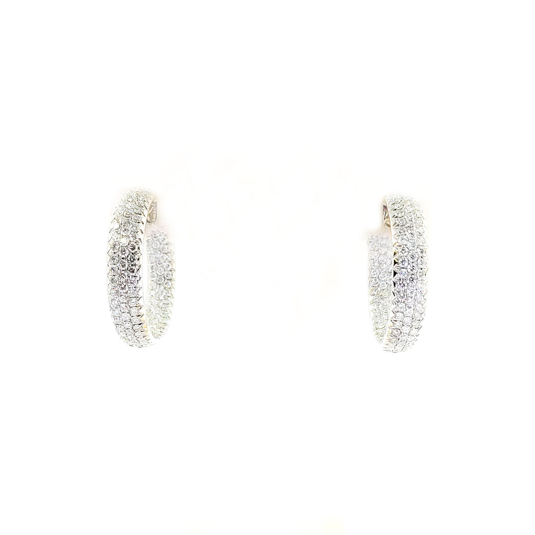In and Out Diamond Hoop Earrings