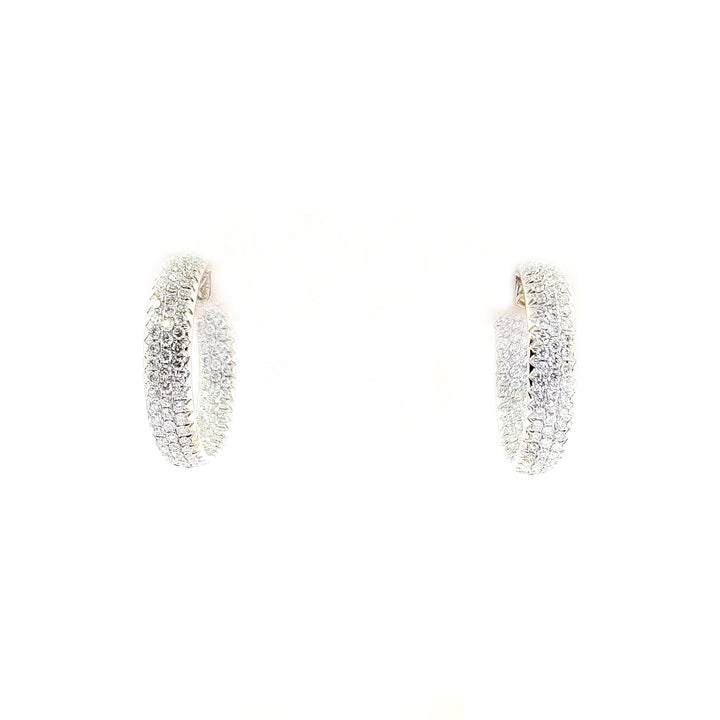 In and Out Diamond Hoop Earrings