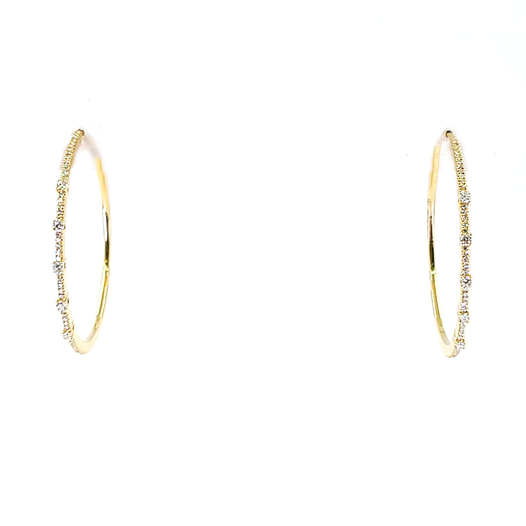 Diamond Hoop Earrings