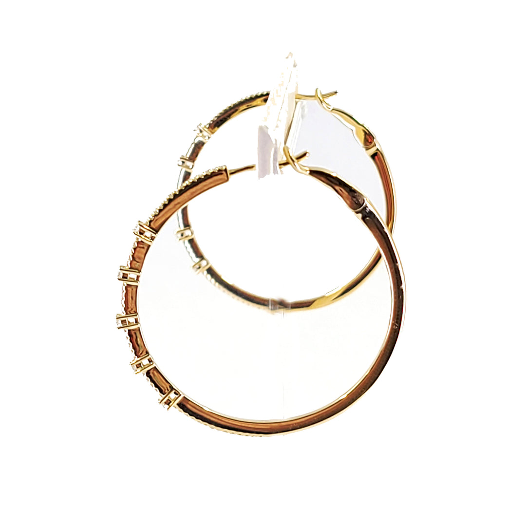 Diamond Hoop Earrings