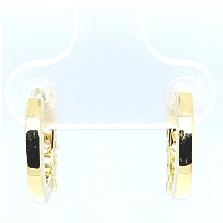 Diamond Huggie Hoop Earrings