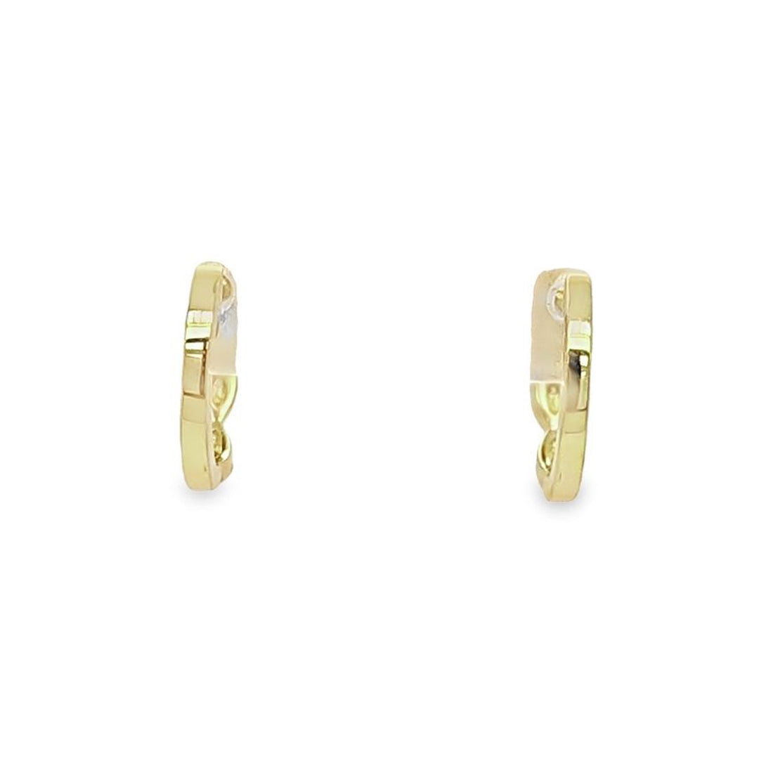 Scalloped Diamond Huggie Earrings