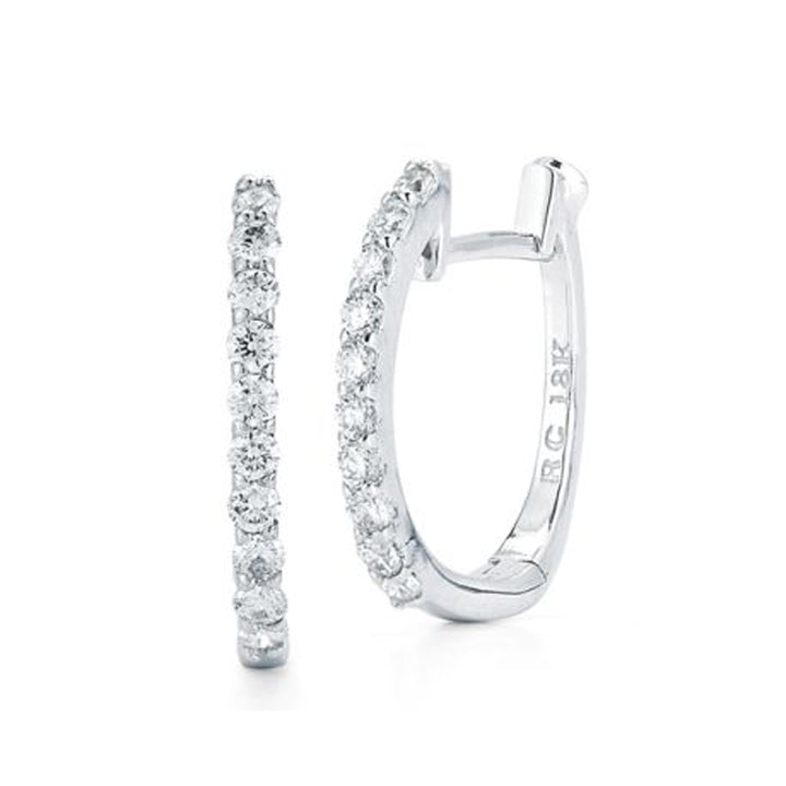 Diamond Huggie Hoop Earrings