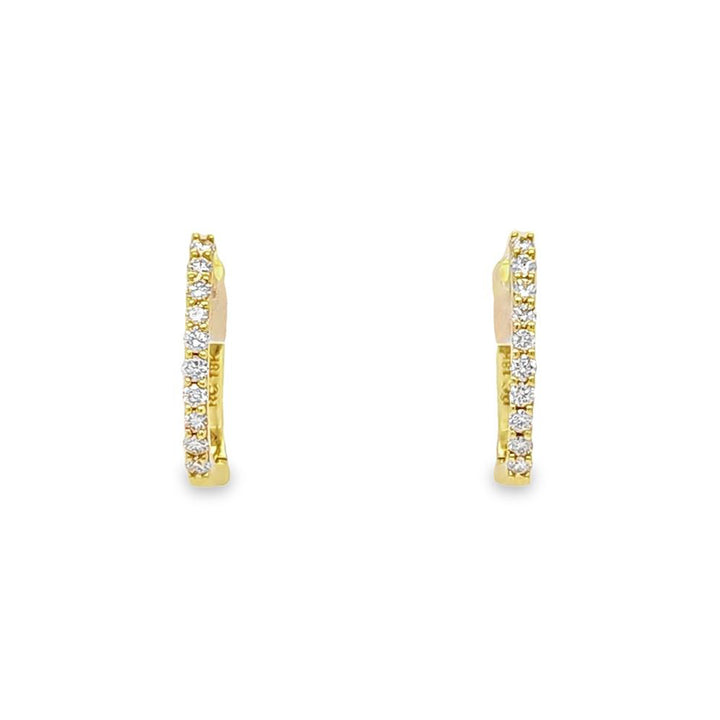 Diamond Huggie Hoop Earrings