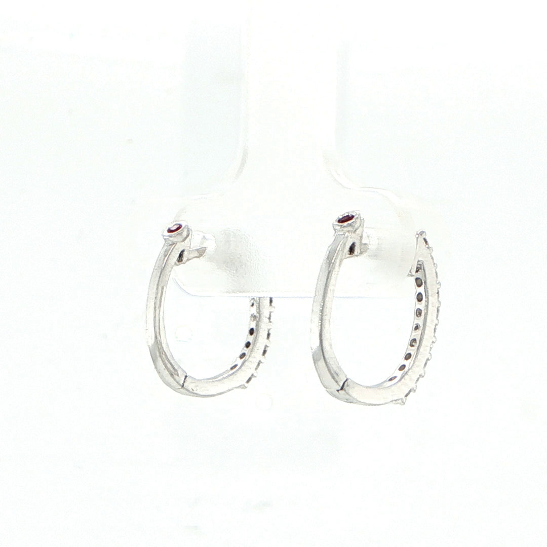 Roberto Coin 18K Baby Diamond Hoop Earrings