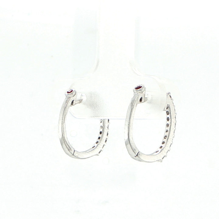 Roberto Coin 18K Baby Diamond Hoop Earrings
