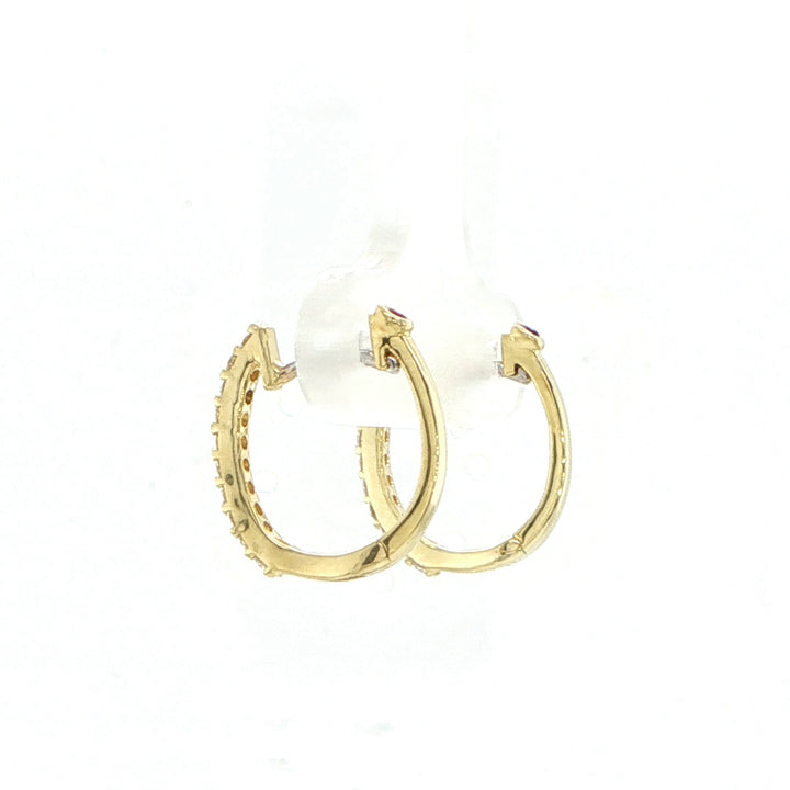 Roberto Coin 18K Baby Diamond Hoop Earrings