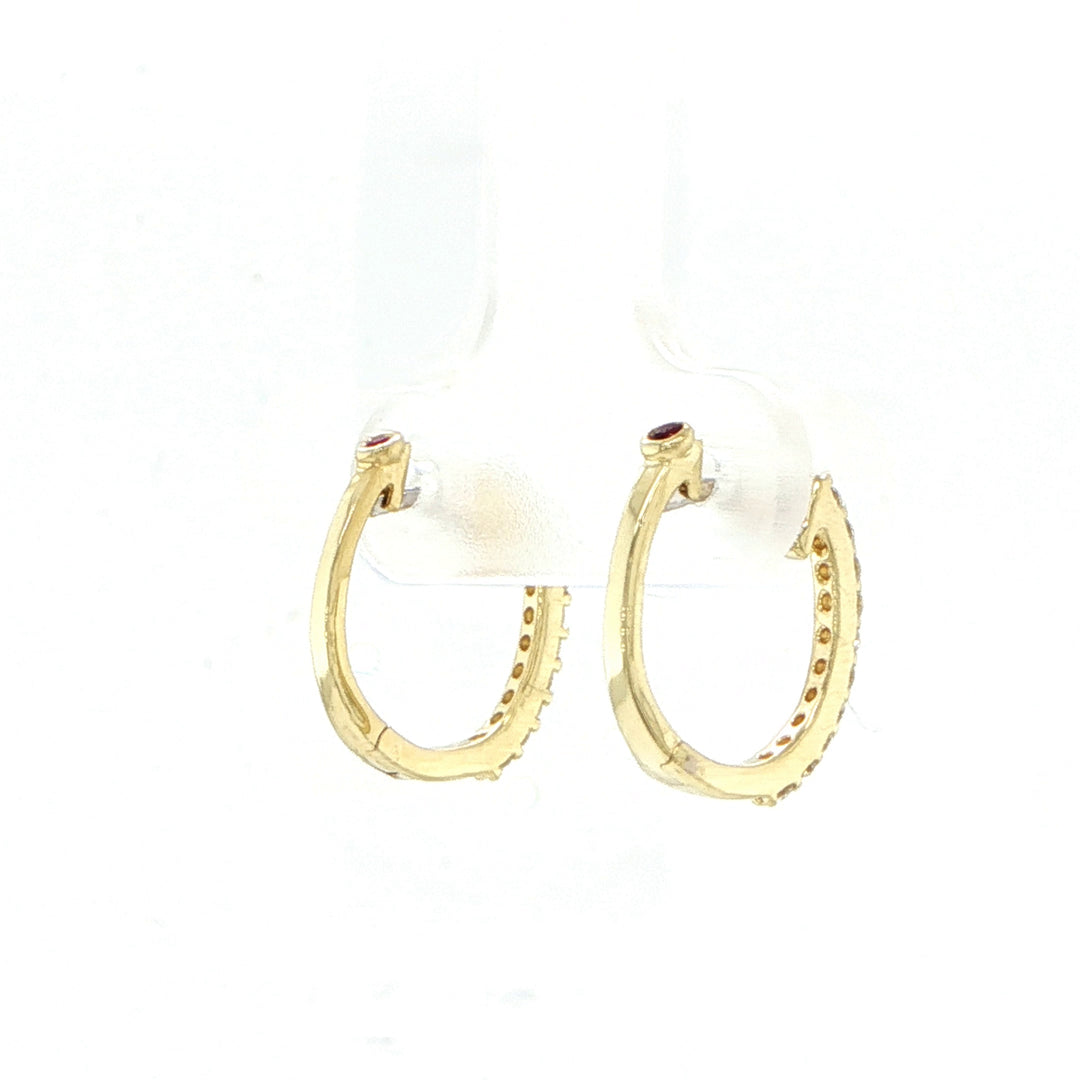 Roberto Coin 18K Baby Diamond Hoop Earrings
