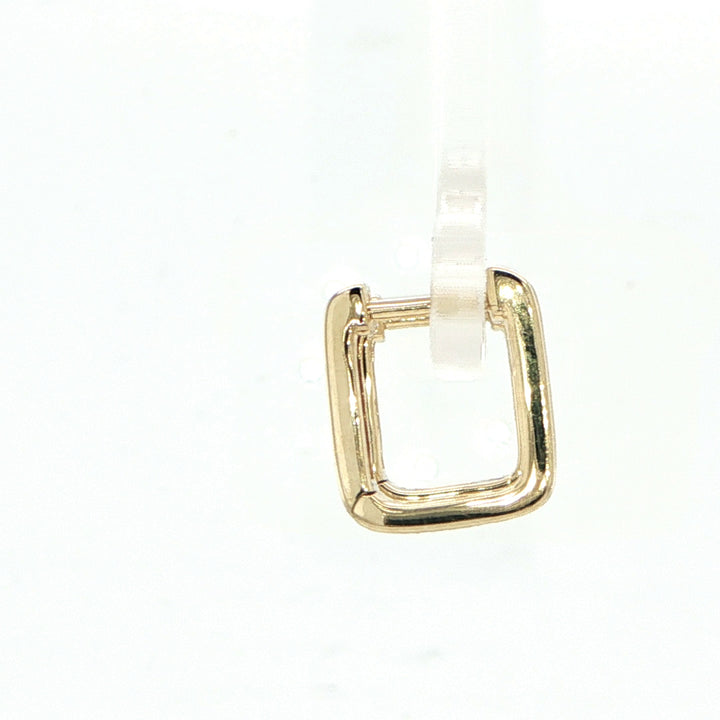 14K Yellow Gold Baguette Hoop Earrings