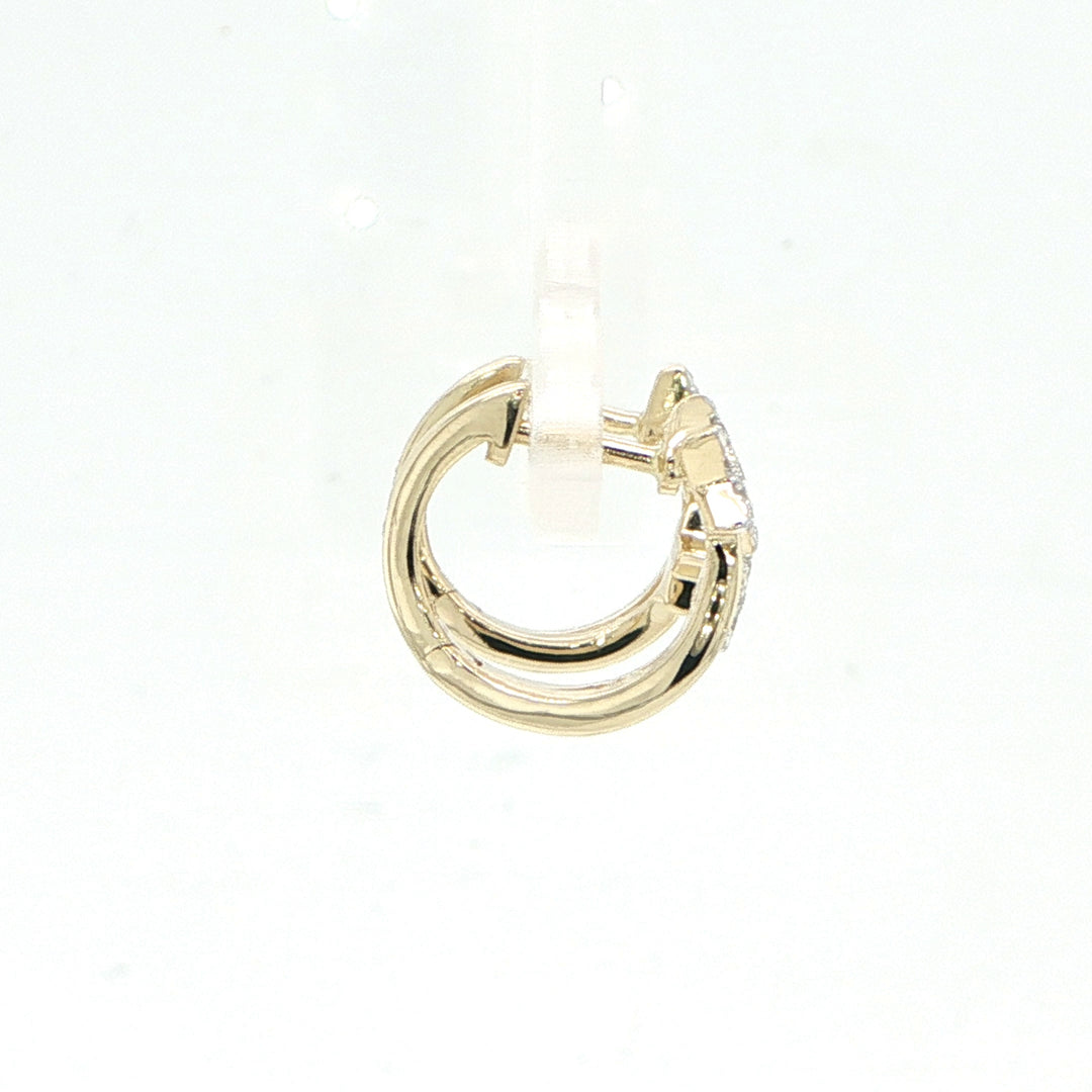14K Yellow Gold Diamond Star Earrings