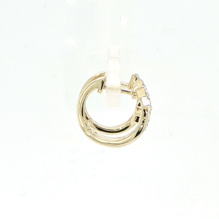 14K Yellow Gold Diamond Star Earrings