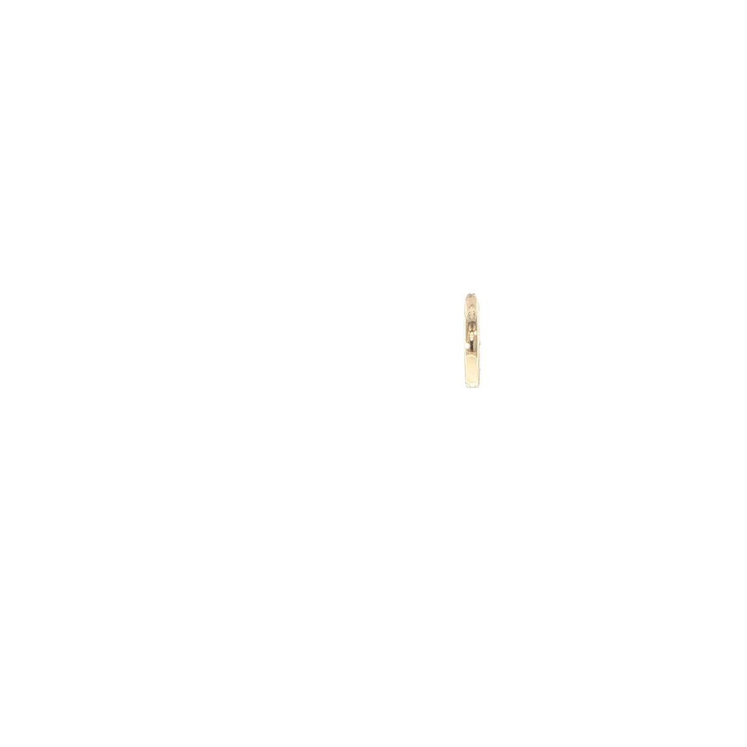 Single 14K Yellow Gold Mini Diamond Hoop Earring
