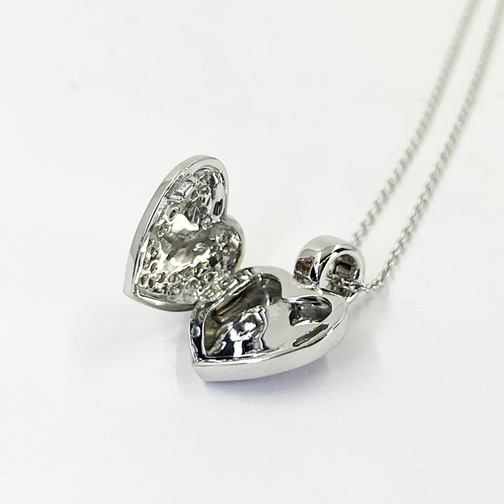 Kronen 18K White Gold Diamond Heart Pendant