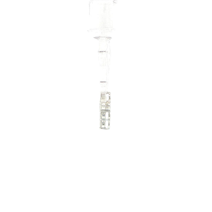14K White Gold Diamond Cross Pendant