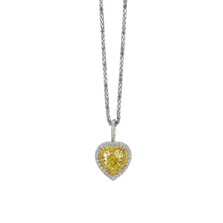Fancy Intense Yellow Diamond Necklace
