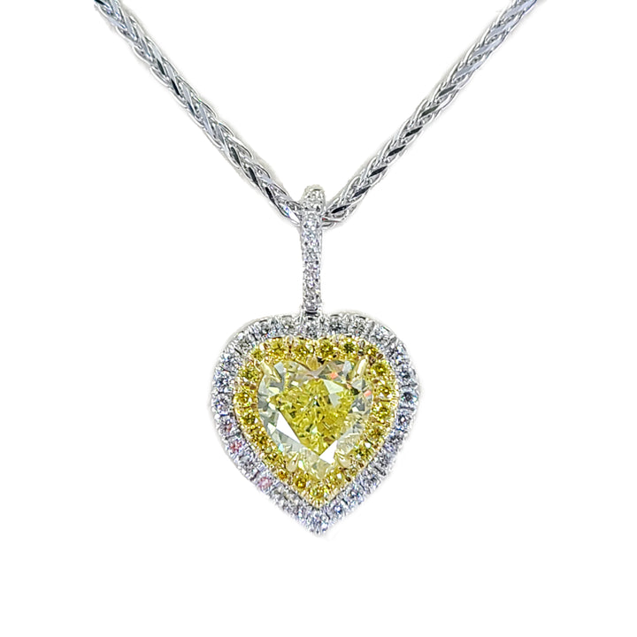 Fancy Intense Yellow Diamond Necklace
