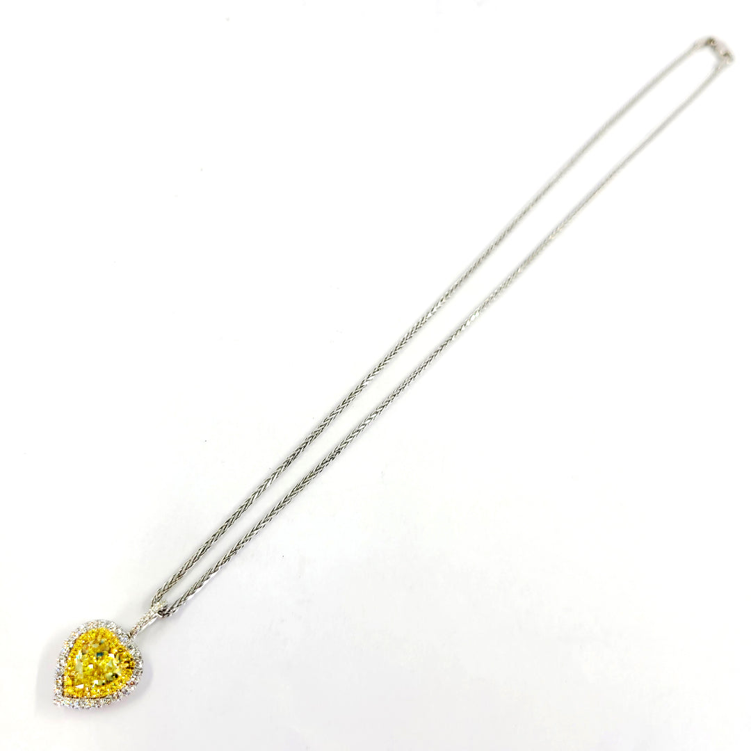 Fancy Intense Yellow Diamond Necklace