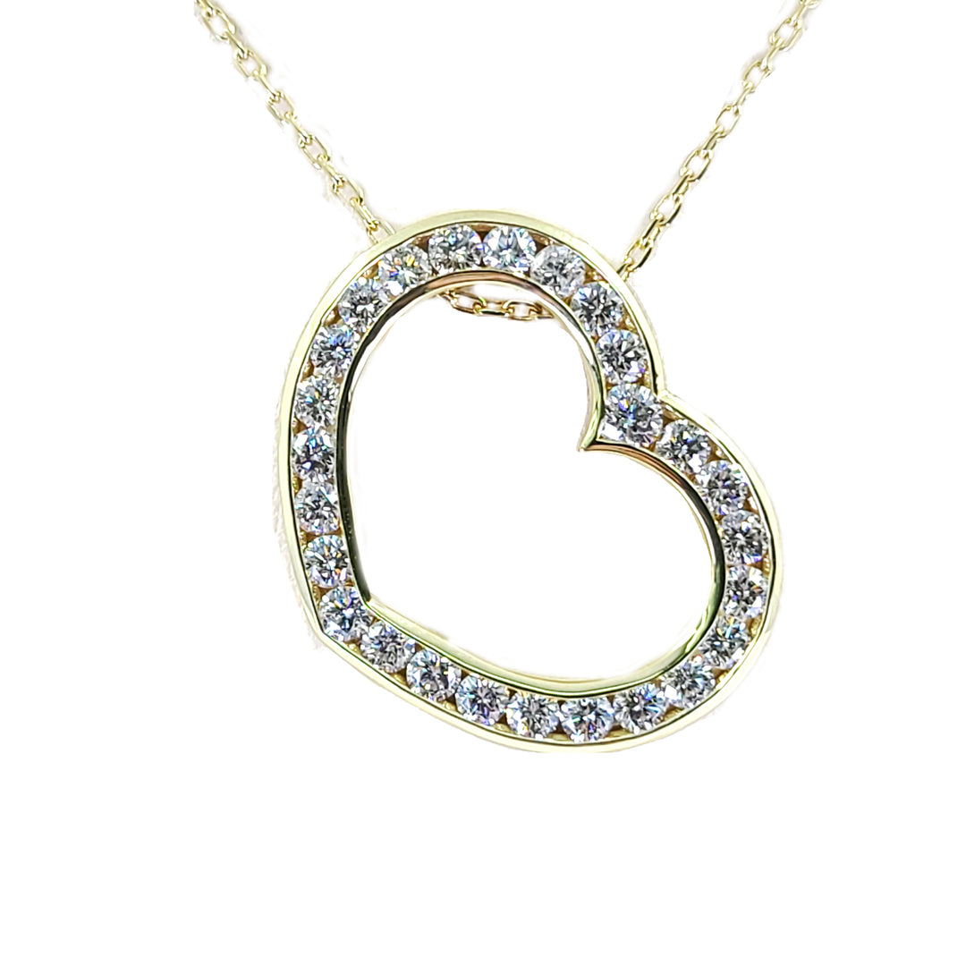 Diamond Heart Pendant Necklace