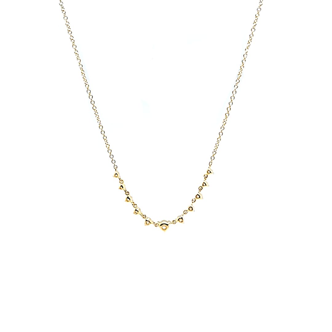Collar de diamantes graduados