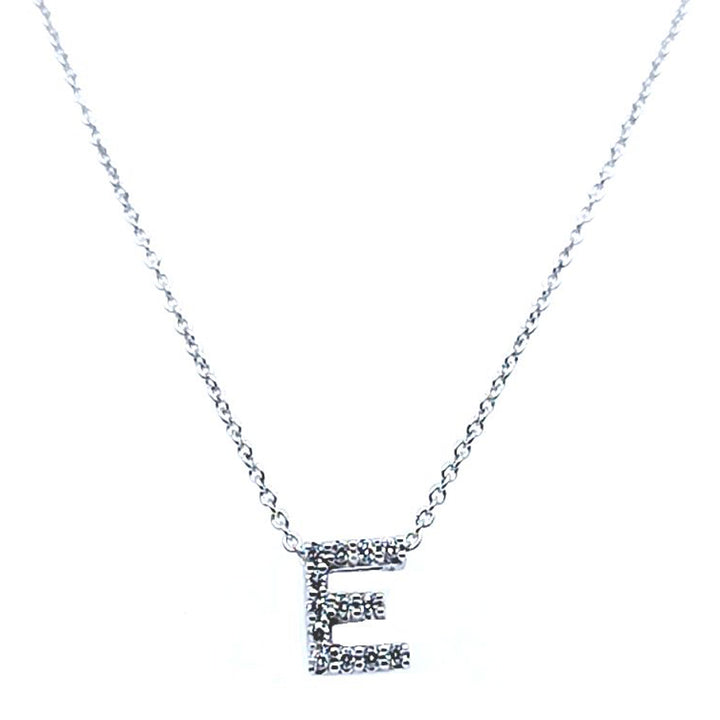 Tiny Initial ''E'' Necklace