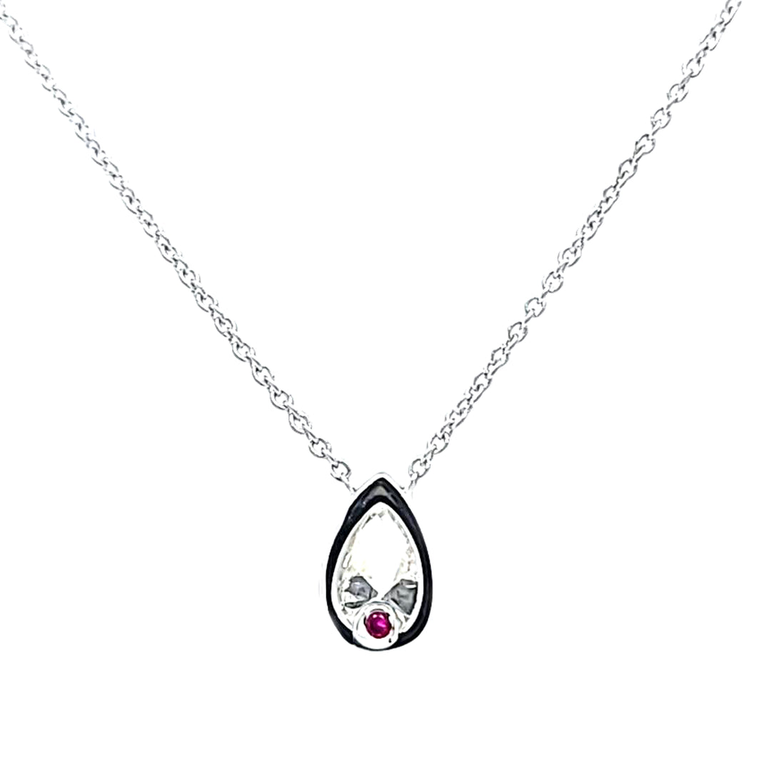 Tiny Treasures Diamond Pear Shape Necklace