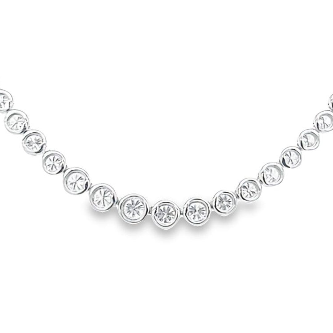 Graduated Diamond Line Necklace