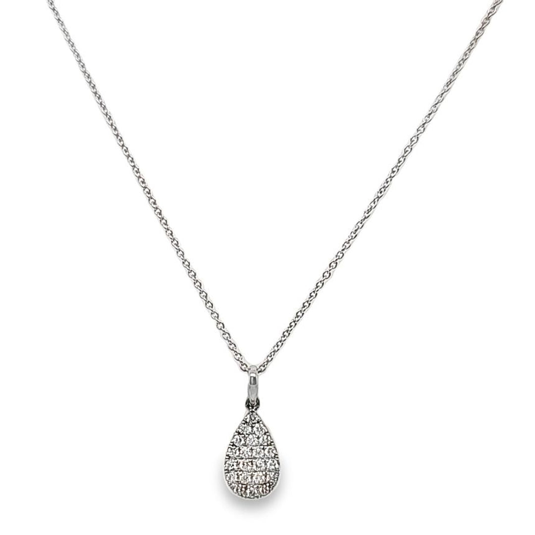 Pave Diamond Drop Necklace