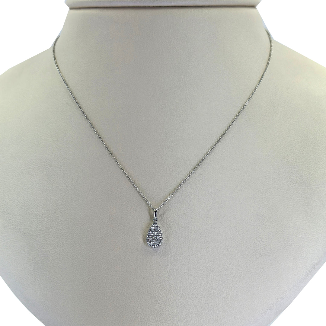 Pave Diamond Drop Necklace