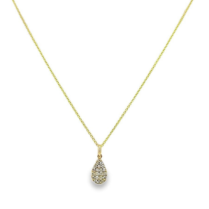 Pave Diamond Drop Necklace