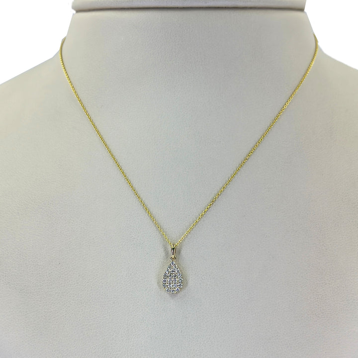 Pave Diamond Drop Necklace