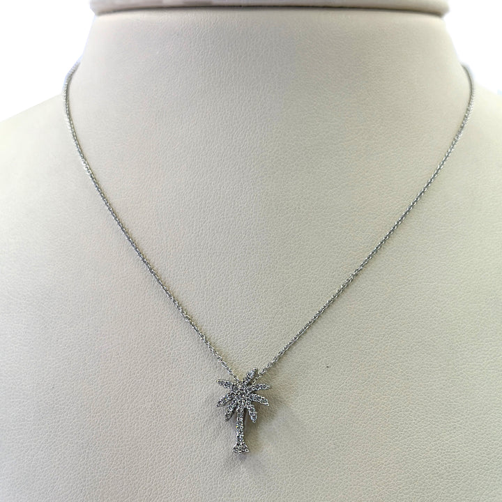 Diamond Palm Tree Necklace