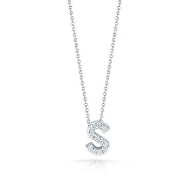 Tiny Initial ''S'' Necklace